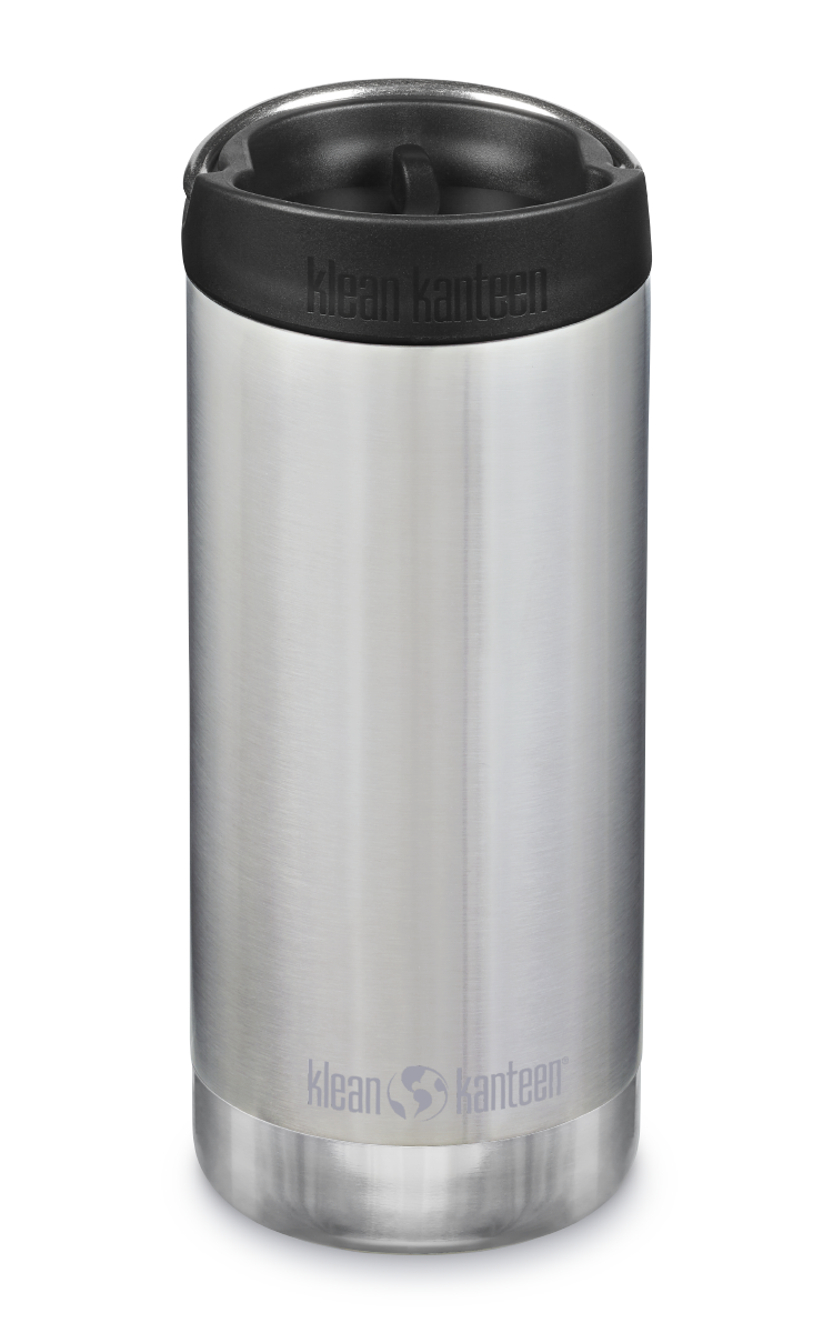 Klean Kanteen TKWide Silver Termosmugg i Rostfritt Stål 355 ml (café Cap) – Brushed Stainless