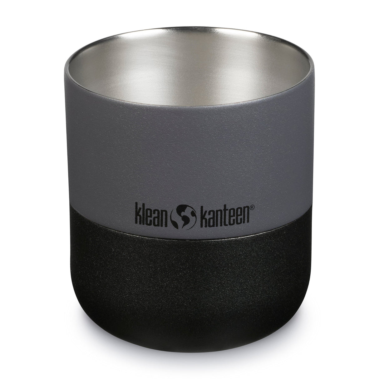 Klean Kanteen Rise Lowball Svart Termosmugg i Rostfritt Stål 296 ml (flip Lid) – Asphalt