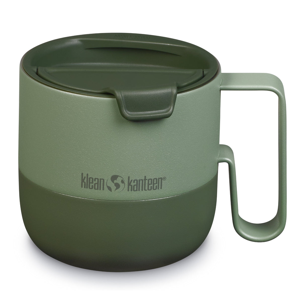 Klean Kanteen Rise Mug Grön Kaffemugg i Rostfritt Stål 414 ml (flip Lid) – Sea Spray