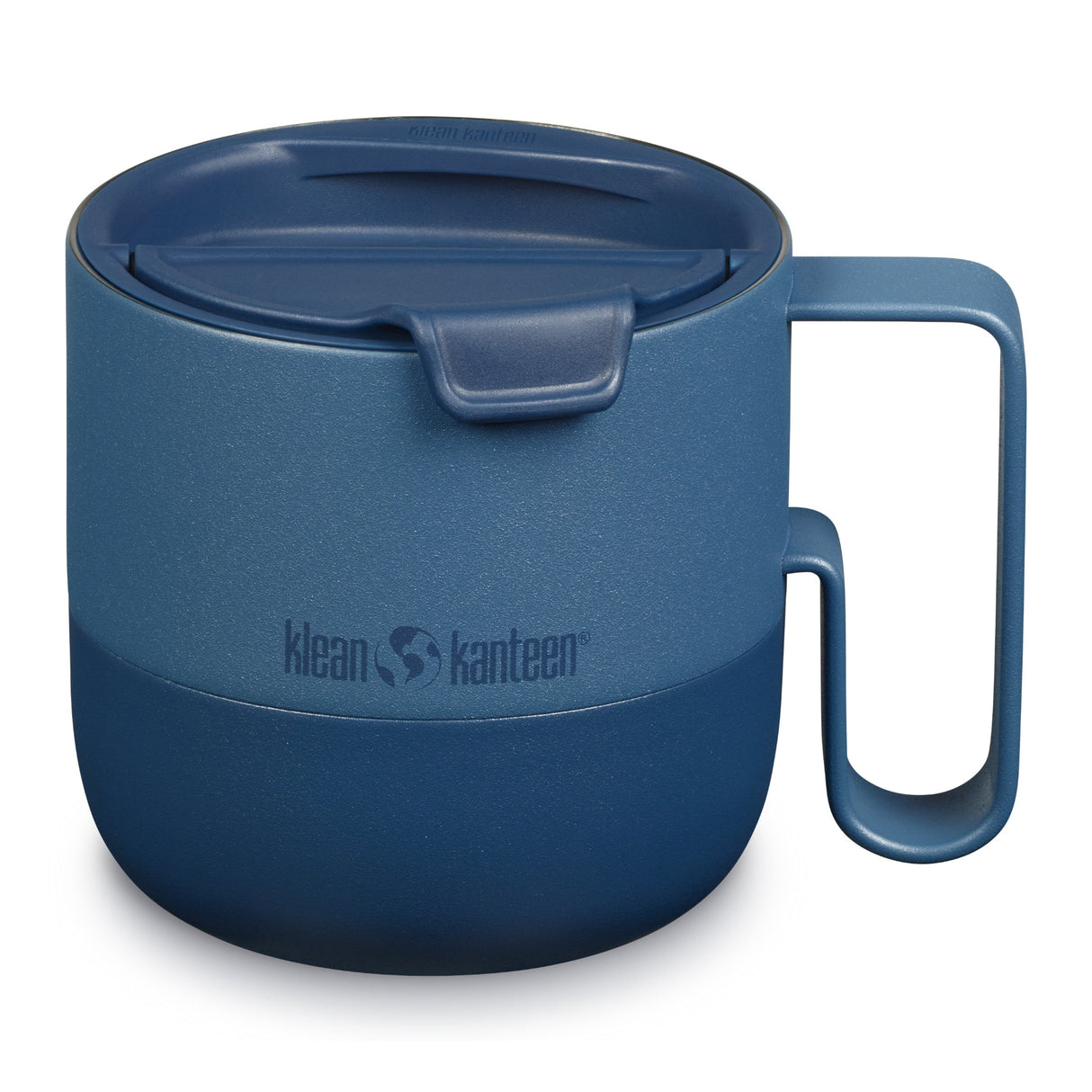 Klean Kanteen Rise Mug Blå Kaffemugg i Rostfritt Stål 414 ml (flip Lid) – Stellar