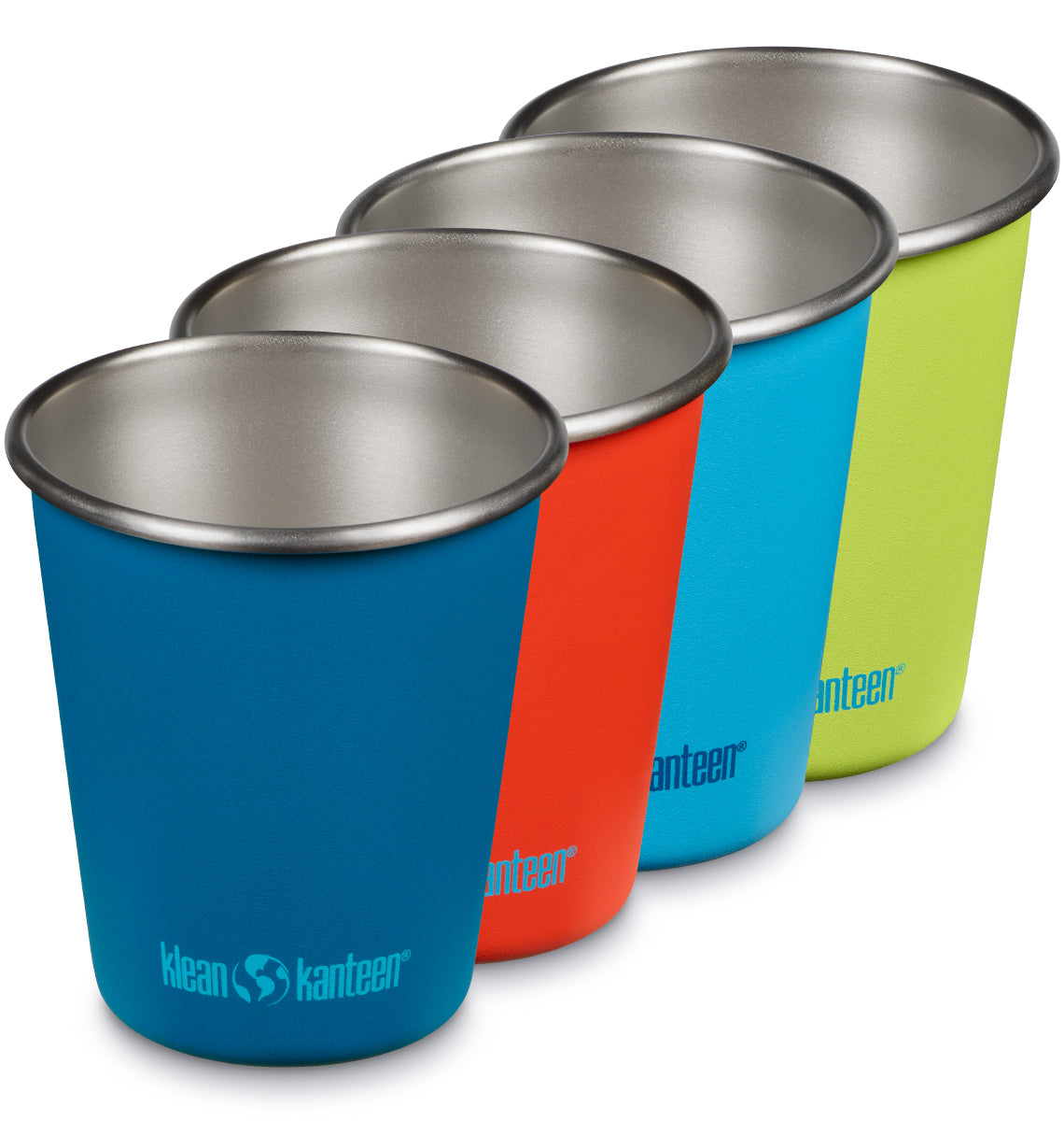 Klean Kanteen Kid Cup 4-Pack Flerfärgade Barnmuggar i Rostfritt Stål 296 ml – Dragon Tails