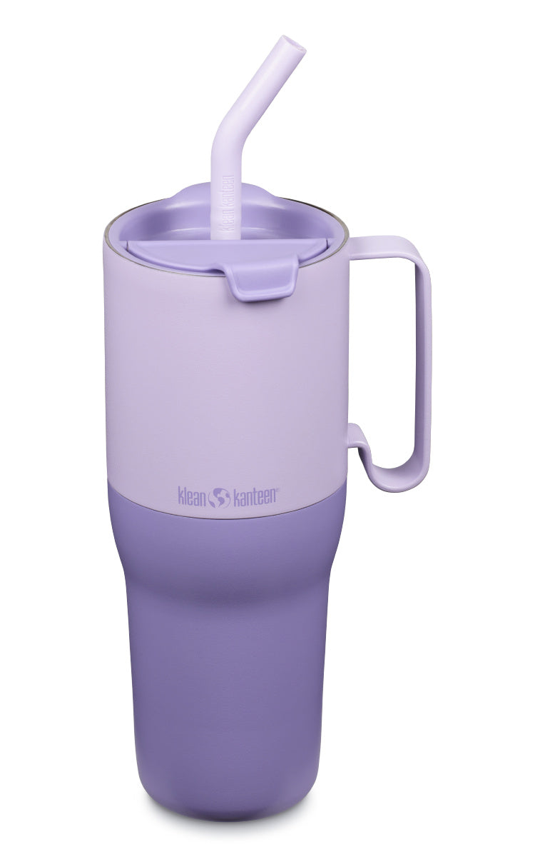 Klean Kanteen Rise Tumbler Lila Termosmugg i Rostfritt Stål 1065 ml (flip/straw Lid) – Orchid Bloom