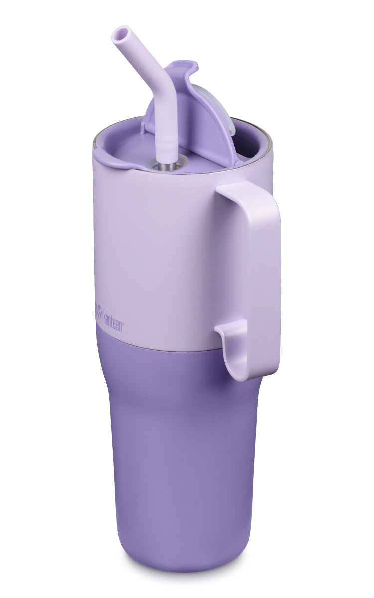 Klean Kanteen Rise Tumbler Lila Termosmugg i Rostfritt Stål 1065 ml (flip/straw Lid) – Orchid Bloom