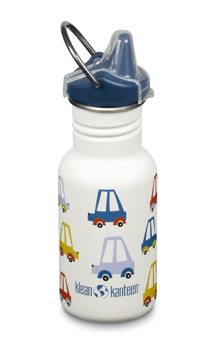 Klean Kanteen Kid Classic Narrow Barnflaska med Bilmotiv i Rostfritt Stål 355 ml (kid Sippy Cap) – Cars