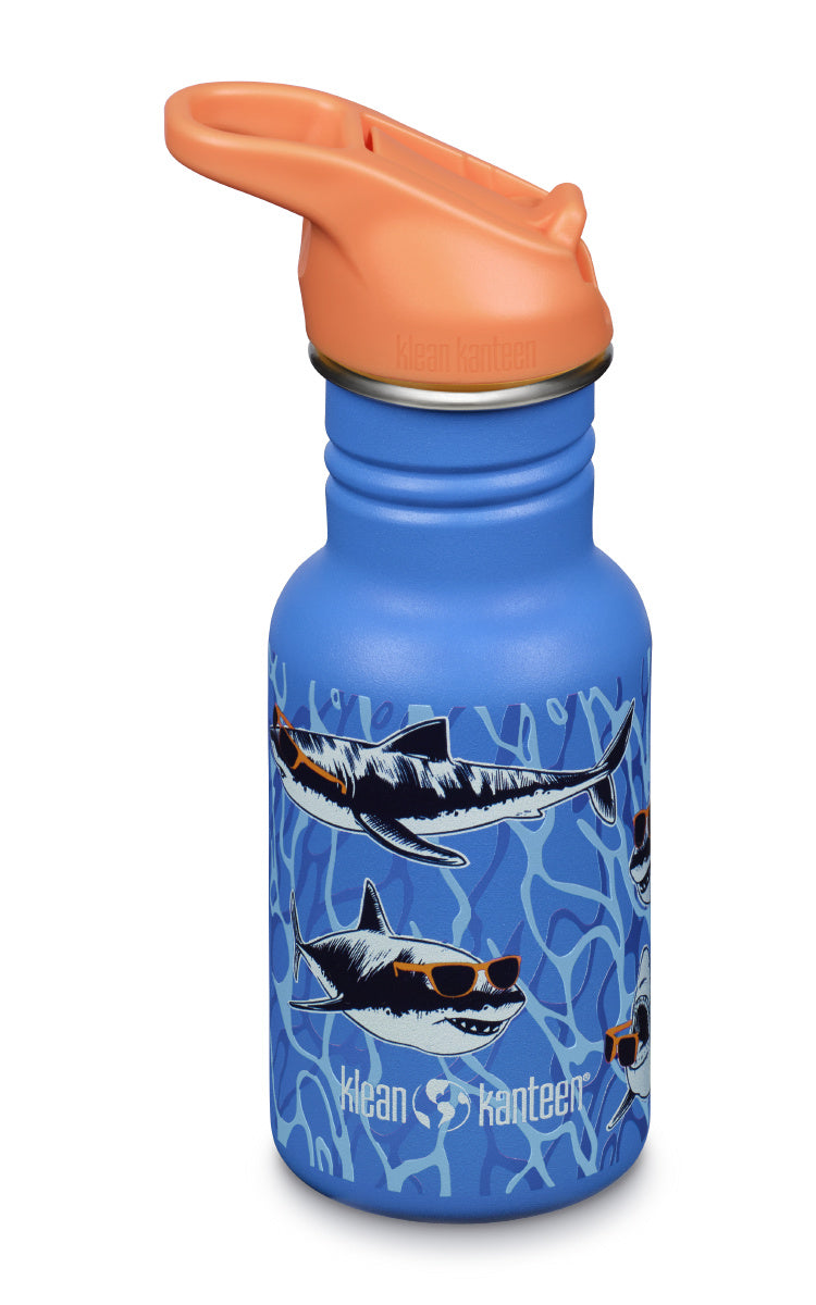 Klean Kanteen Kid Classic 355ml Sharks In Shades – Blå Barnflaska med Hajar
