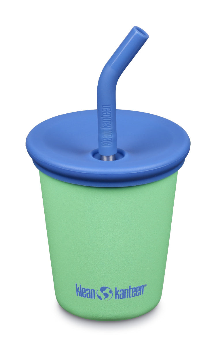 Klean Kanteen Kid Cup 296ml Spring Bud – Grön Barnmugg med Sugrör