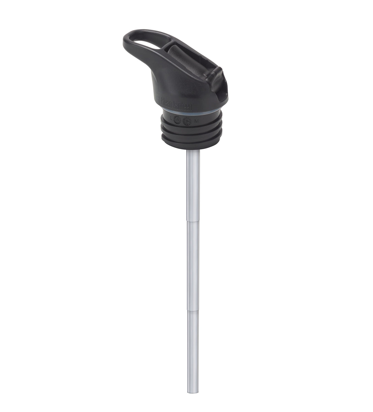 Klean Kanteen Flip Seal Sport Cap med Sugrör i Svart för Classic-Flaskor