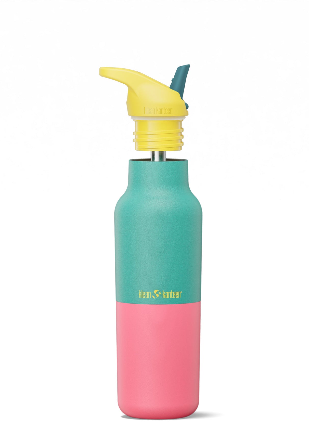 Klean Kanteen Rise Vac Classic Flerfärgad Vattenflaska i Rostfritt Stål 473 ml (flip Seal Cap) – Turquoise Kaleidoscope