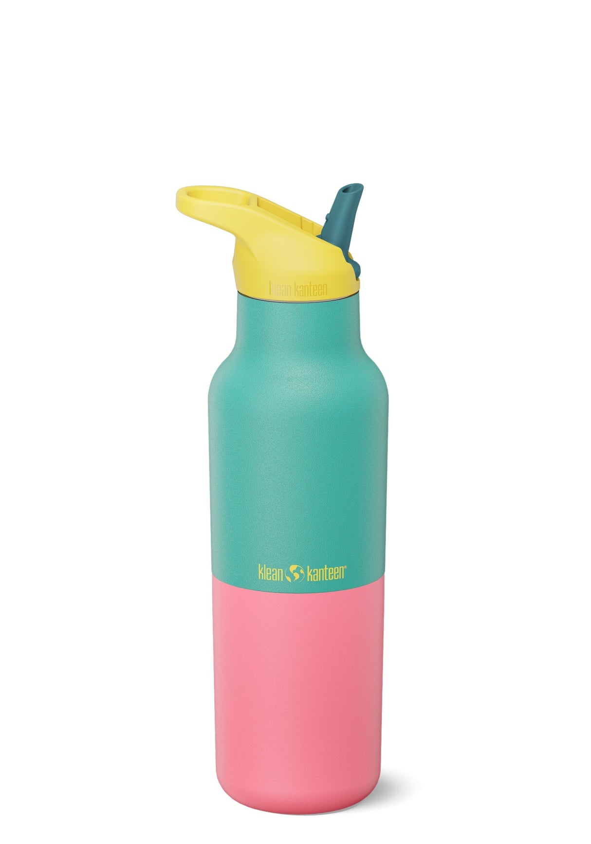 Klean Kanteen Rise Vac Classic Flerfärgad Vattenflaska i Rostfritt Stål 473 ml (flip Seal Cap) – Turquoise Kaleidoscope