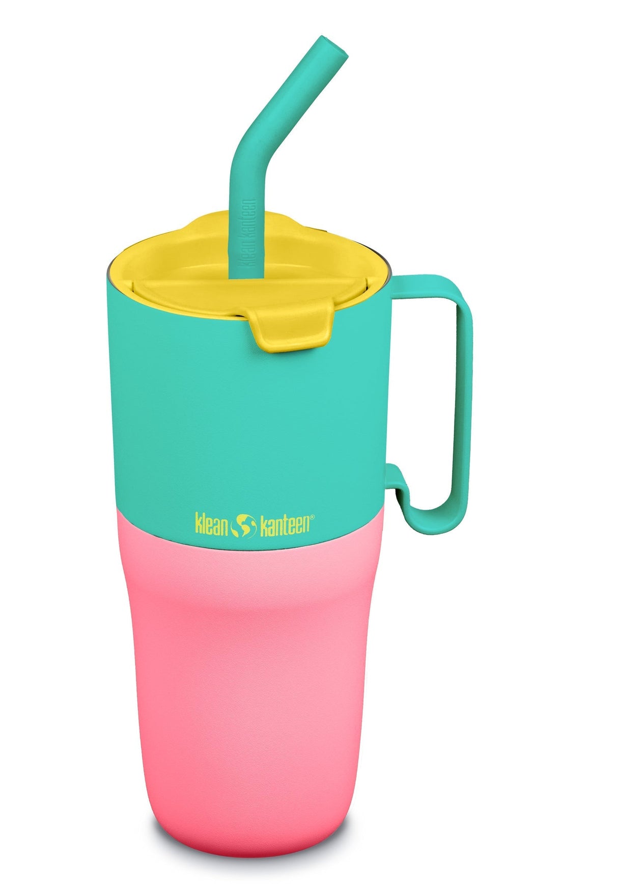 Klean Kanteen Rise Tumbler Flerfärgad Termosmugg i Rostfritt Stål 769 ml (flip/straw Lid) – Turquoise Kaleidoscope