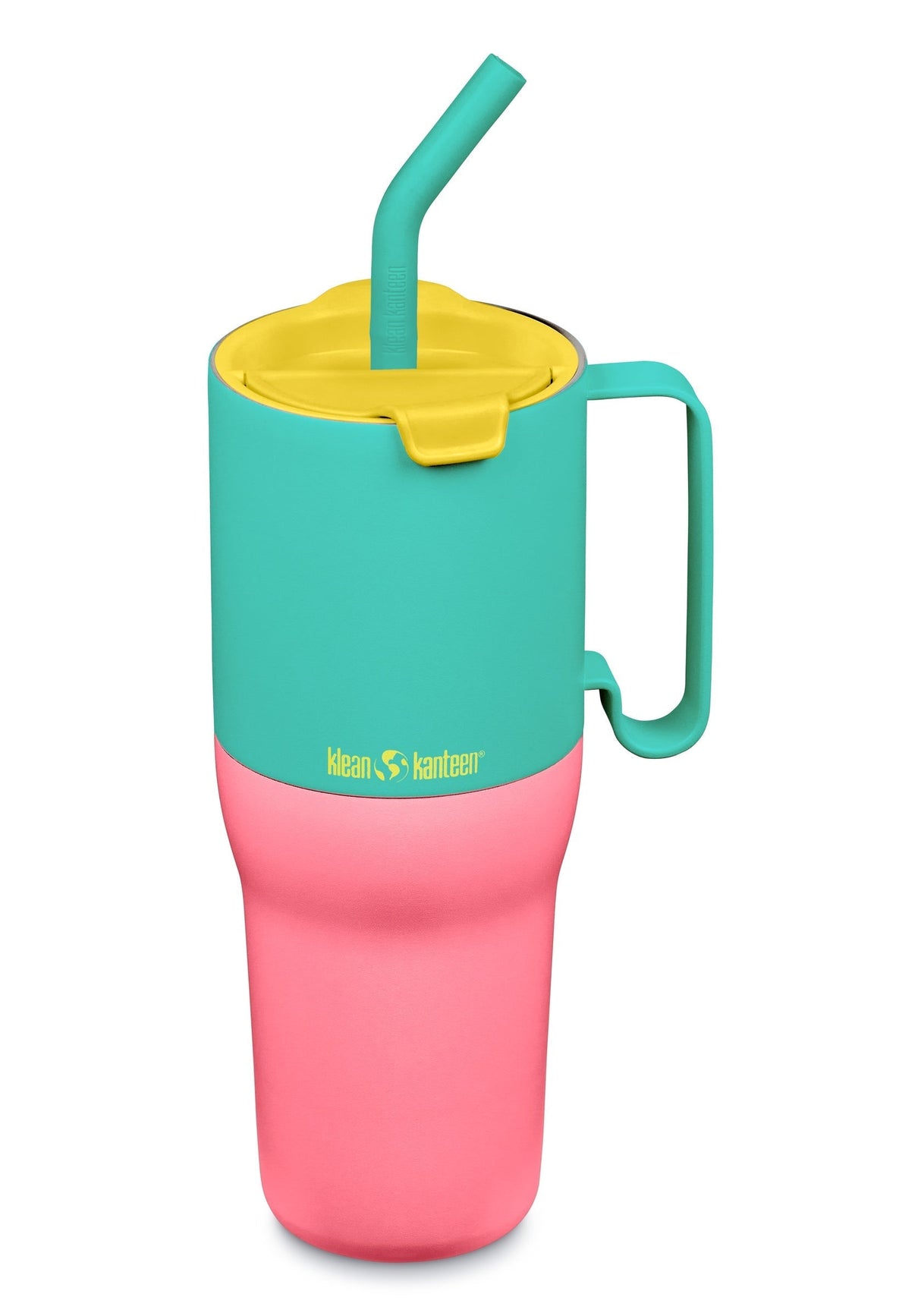 Klean Kanteen Rise Tumbler Flerfärgad Termosmugg i Rostfritt Stål 1065 ml (flip/straw Lid) – Turquoise Kaleidoscope
