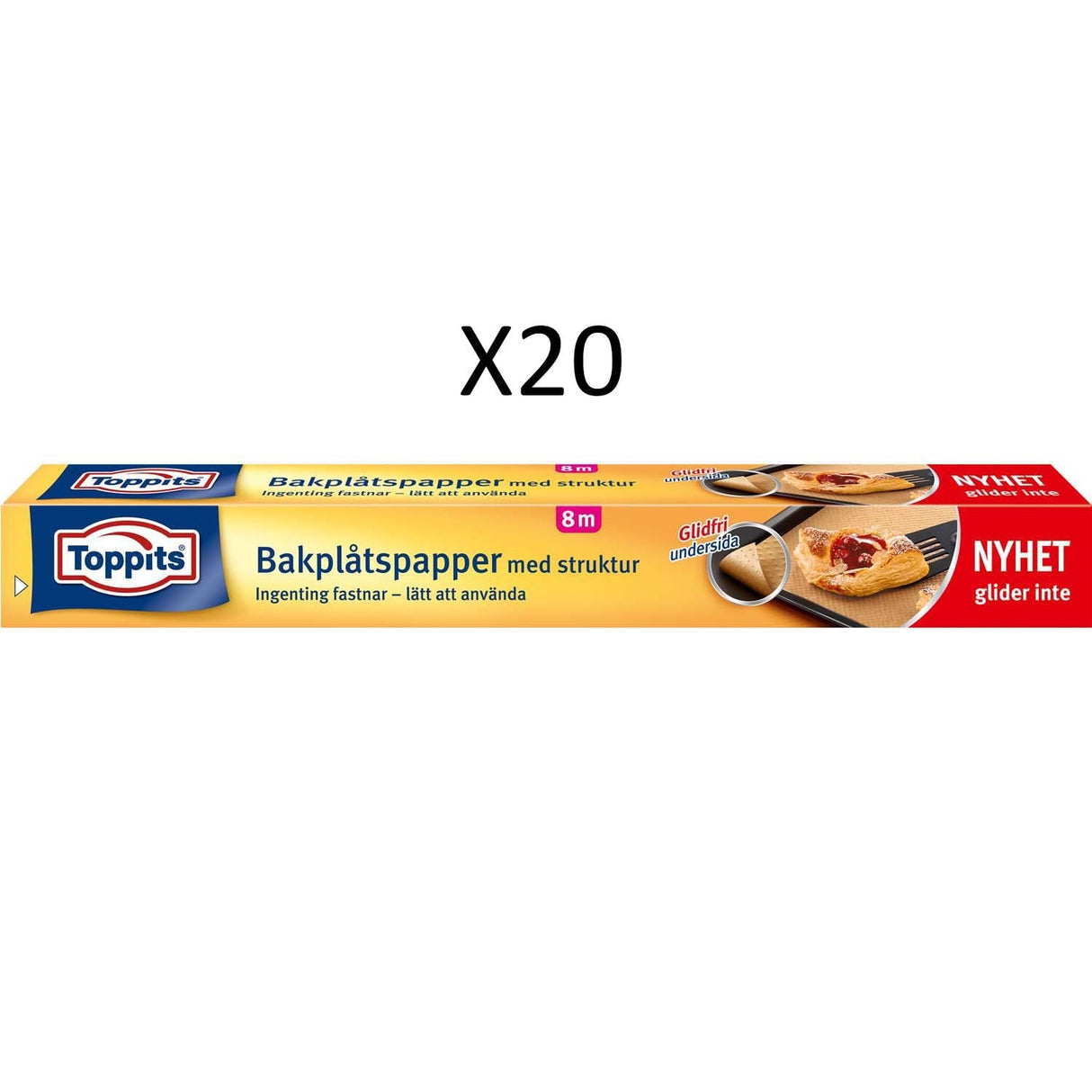 Toppits Bakplåtspapper Rulle 8M Glidfri (20st DFP)