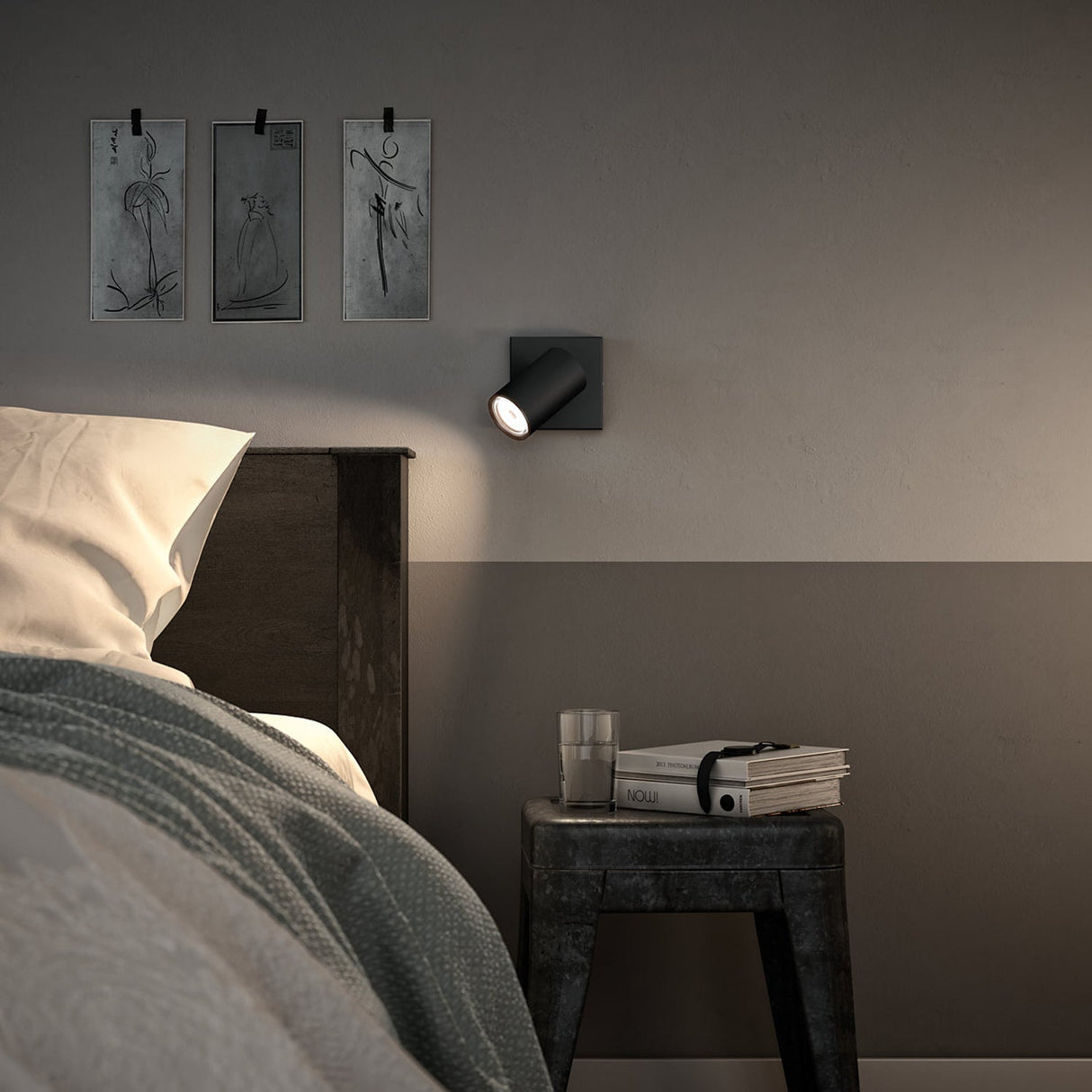 Philips myLiving Kosipo Kosipo tak-/väggspotlight Svart