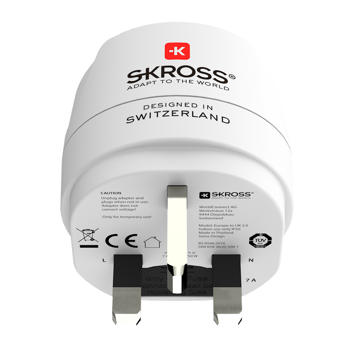 SKROSS Reseadapter – Europa Till UK M.fl. Jordad