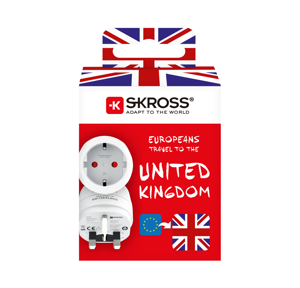 SKROSS Reseadapter – Europa Till UK M.fl. Jordad