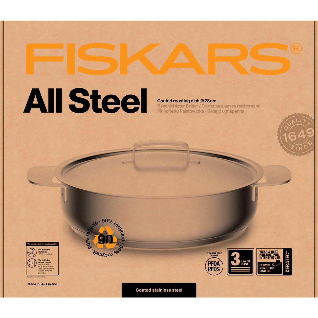 Fiskars All Steel Ugnspanna 28 cm