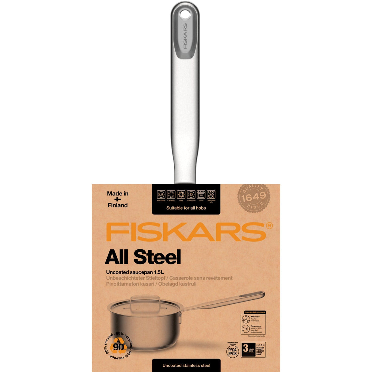 Fiskars All Steel Kastrull 1,5L