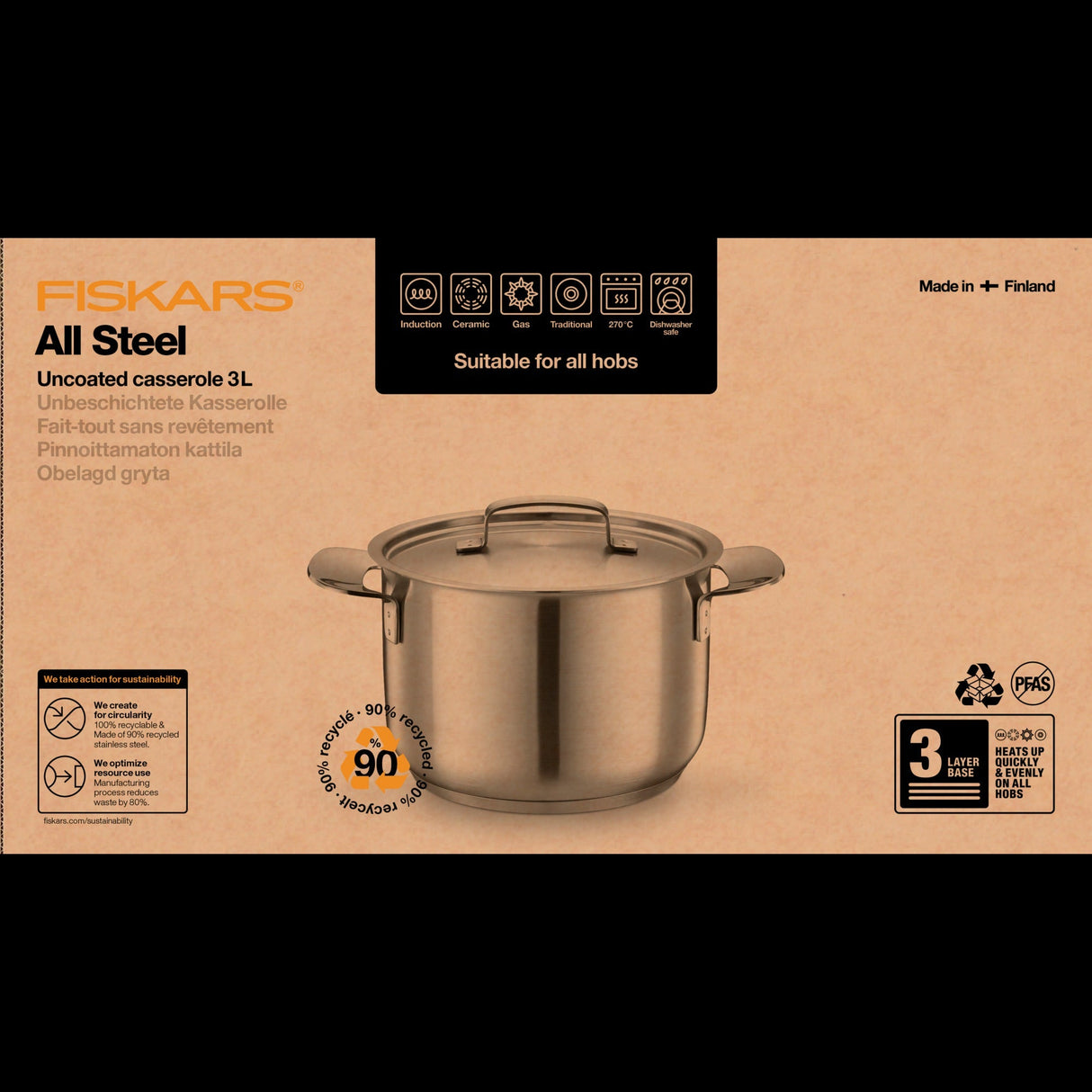 Fiskars All Steel Gryta 3,0L