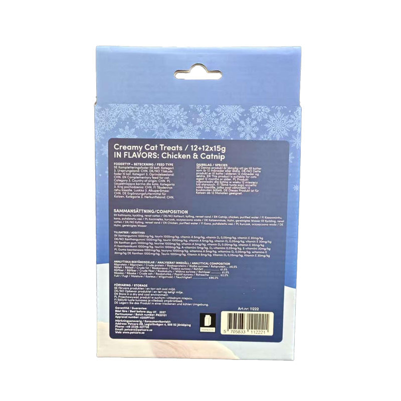 Clever Cat Creamy Kattgodis Julgåva – 24 st + 1 leksak – 360 g