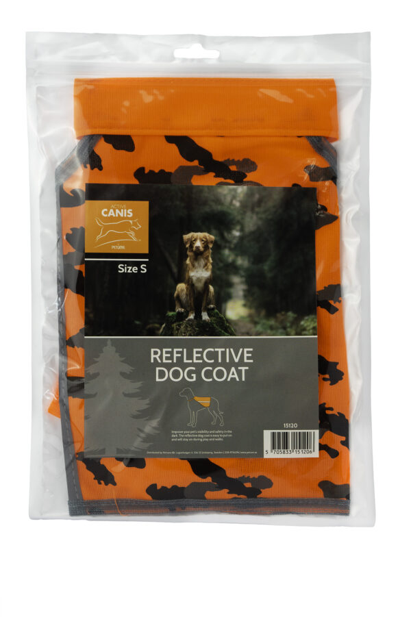 Active Canis Reflekterande Hundtäcke – S, Camo Orange
