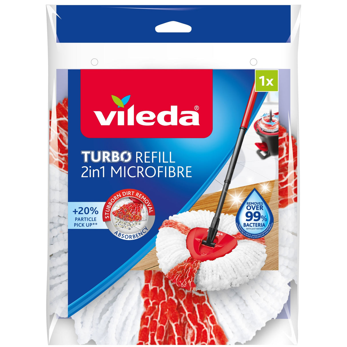 Vileda Turbo Refill 2 In 1 Microfibre