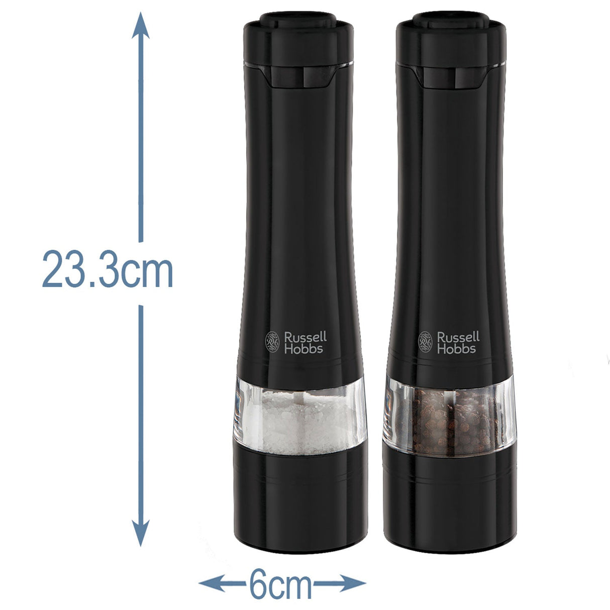 Russell Hobbs Salt&Pepparkvarn Keramisk Stålverk svart stål