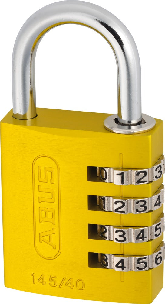 ABUS 145/40 – Gul (Kodlås i Aluminium för Gym & Skåp)