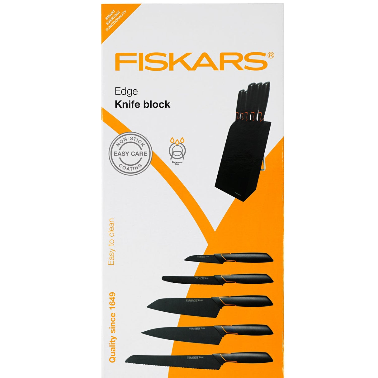 Fiskars Knivblock Edge med 5 Knivar