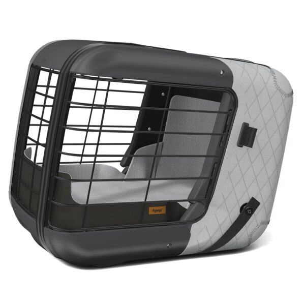4pets Caree Transportbur för Hund 46,5×47,2×57 Cm, Kall Grå