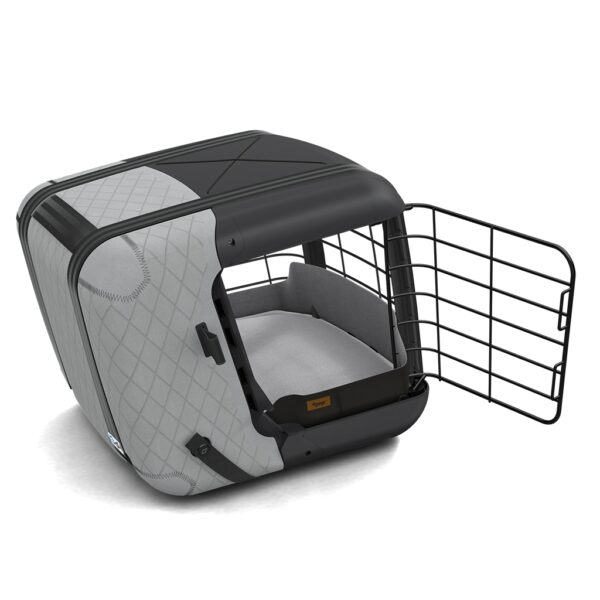 4pets Caree Transportbur för Hund 46,5×47,2×57 Cm, Kall Grå