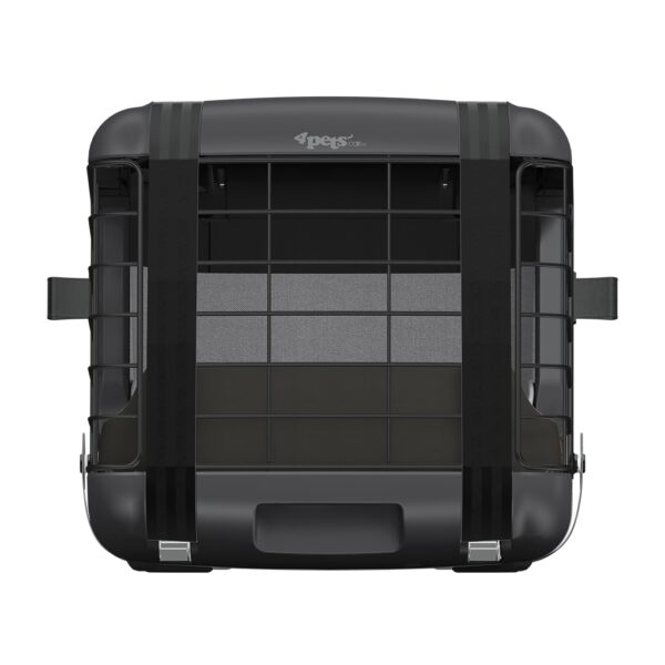 4pets Caree Transportbur för Hund 46,5×47,2×57 Cm, Kall Grå