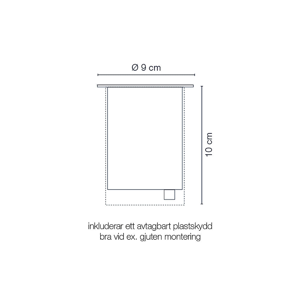 LightsOn Castor In-Ground Markspot – 1100 Lm Ø9 cm