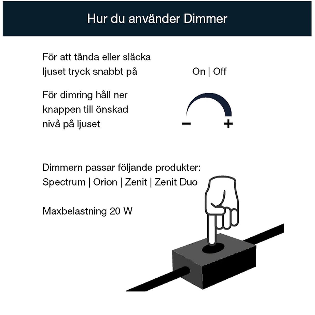 LightsOn Dimmer – max 20W IP44