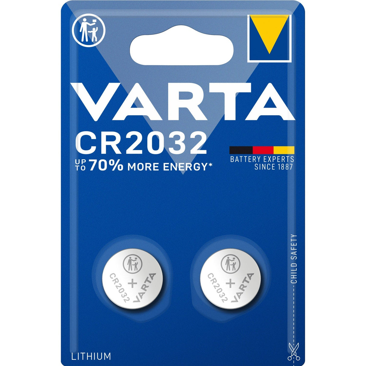 Varta CR2032 3V Lithium Knappcellsbatteri 2-Pack