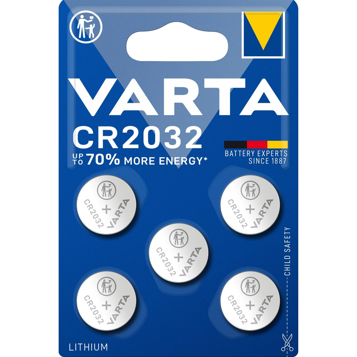 Varta CR2032 3V Lithium Knappcellsbatteri 5-Pack