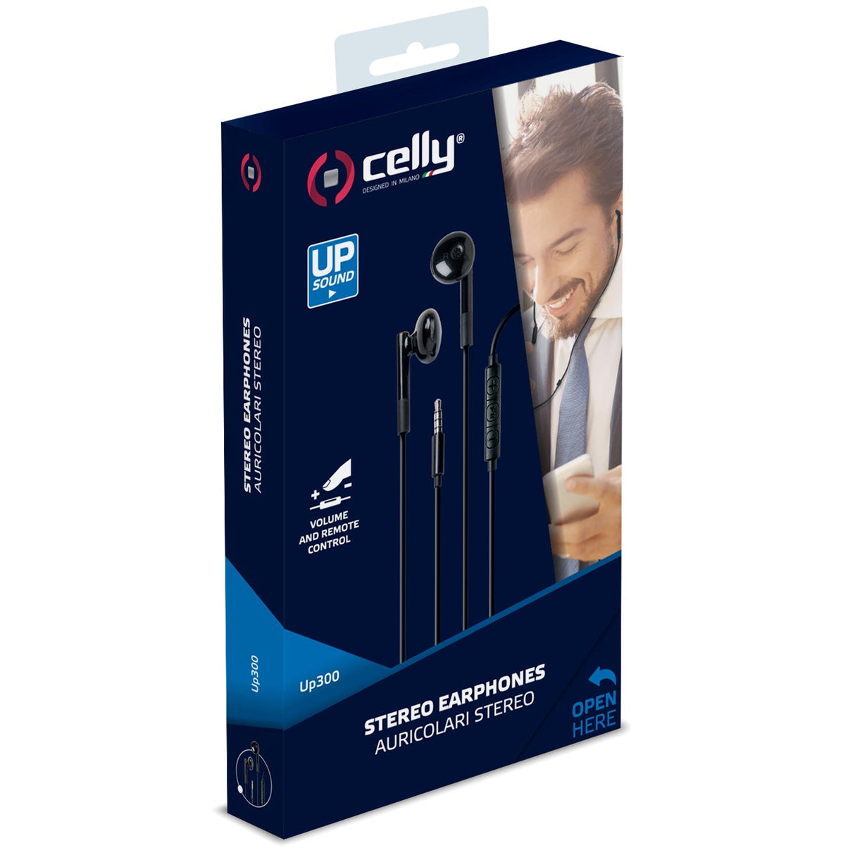 Celly Hörlurar Earpods Kabel 3,5 mm UP300 Svart