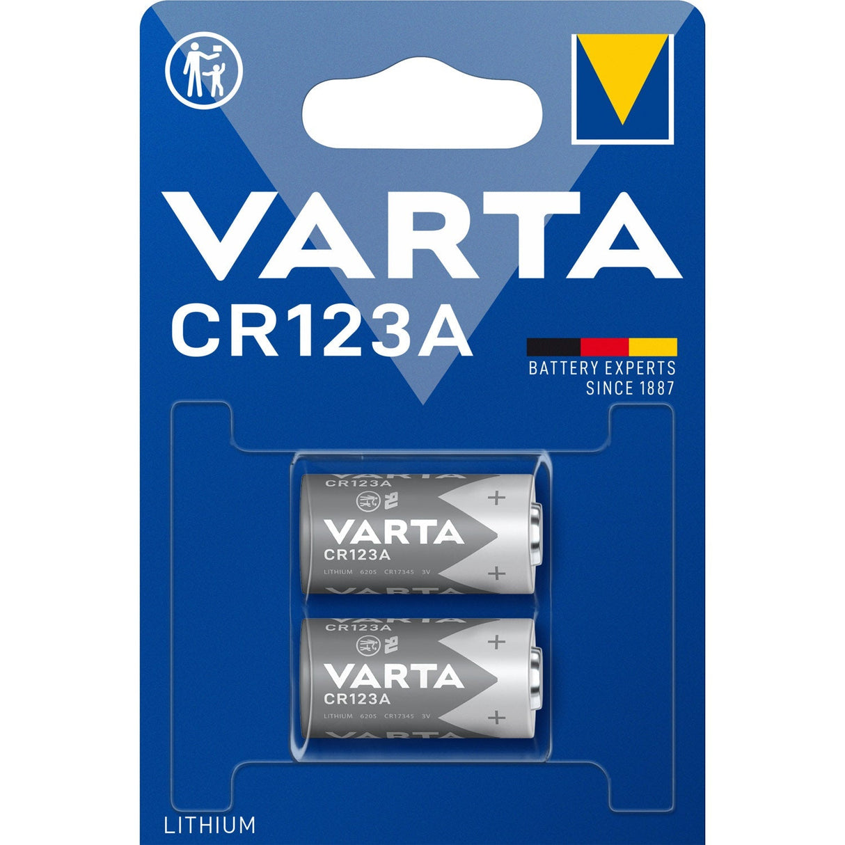 Varta CR123A 3V Lithiumbatteri 2-Pack