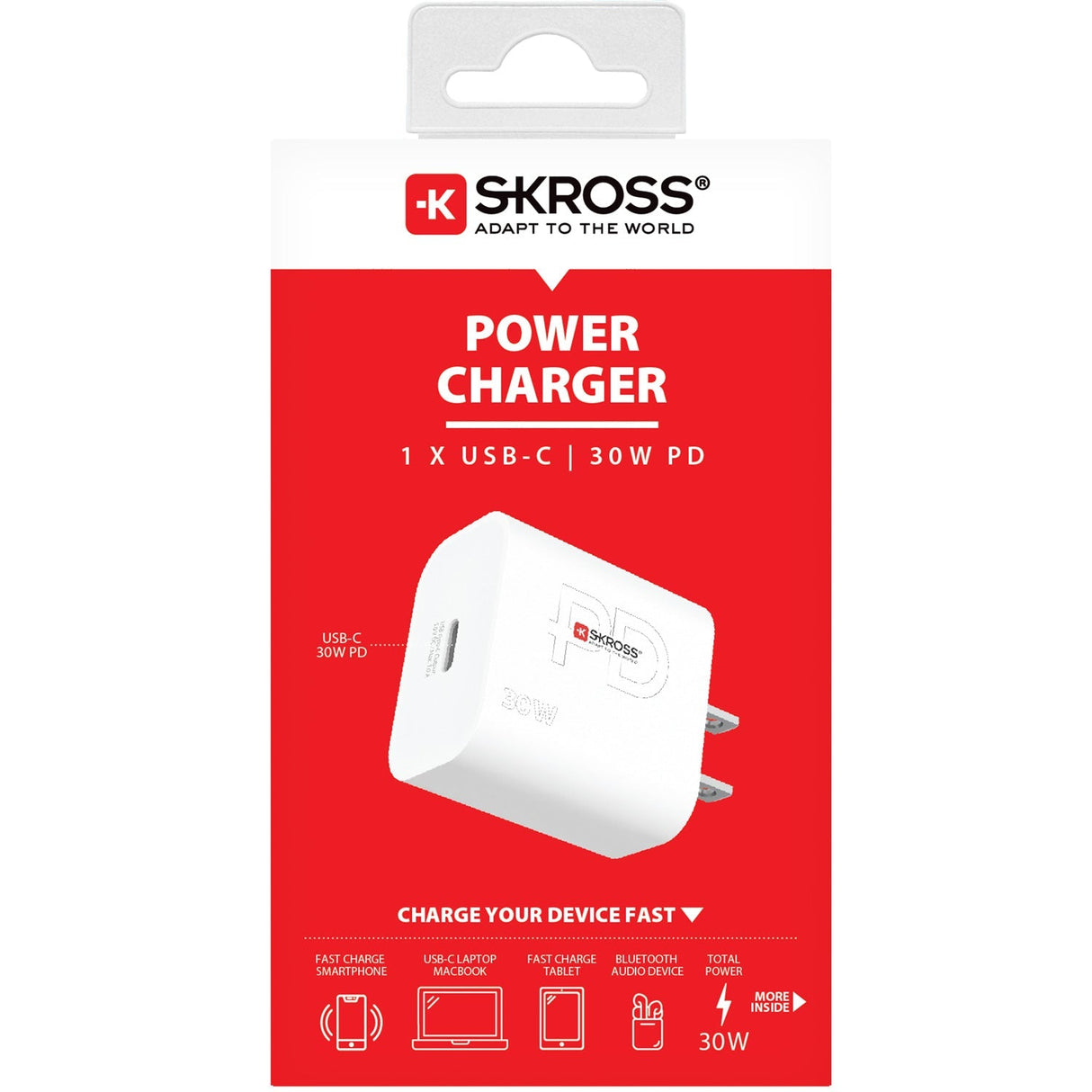 SKROSS Reseladdare – USA/Japan M.fl. USB-C PD 30W Ojordad