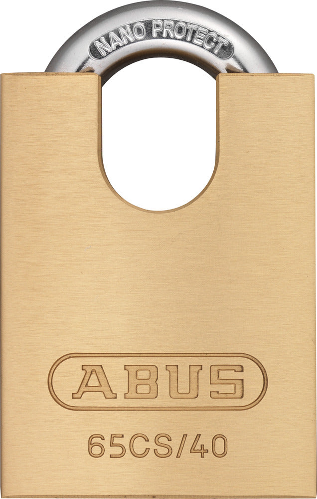 ABUS 65CS/40 Hänglås 40 mm Mässing Säkerhetsnivå 5 för Skåp Förråd & Utomhus