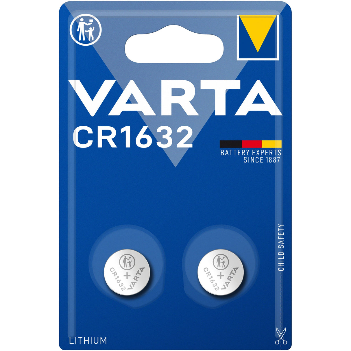Varta CR1632 3V Lithium Knappcellsbatteri 2-Pack