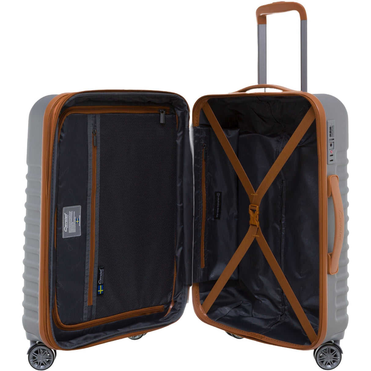 Cavalet Pasadena Medium – Silver/Tan Resväska