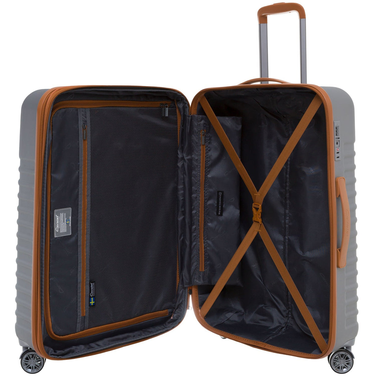 Cavalet Pasadena Large – Silver/Tan Resväska