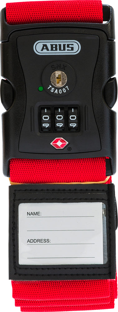 ABUS Bagageband med lås 620TSA/192 röd