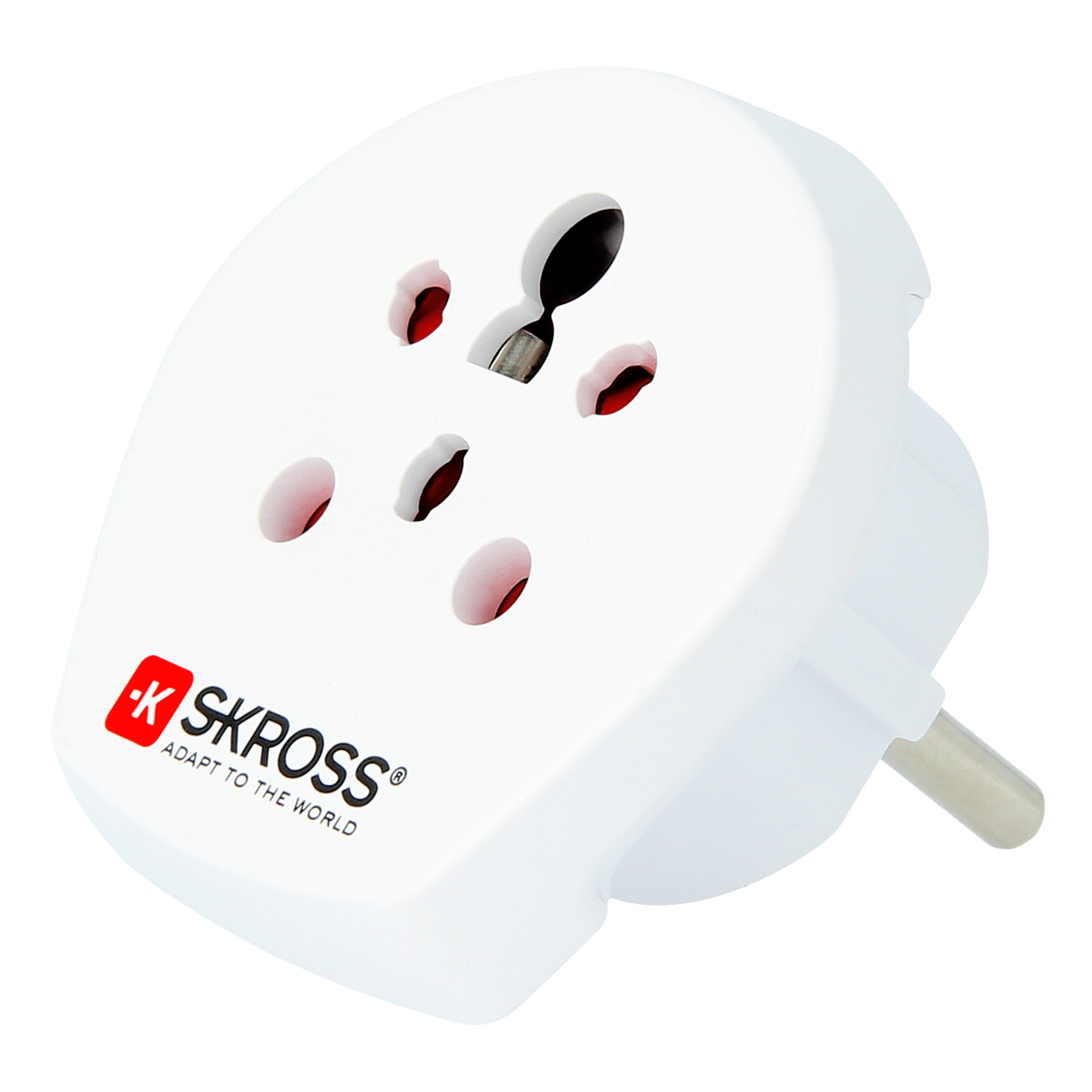SKROSS Reseadapter – Indien/Israel/Danmark Till Europa Jordad