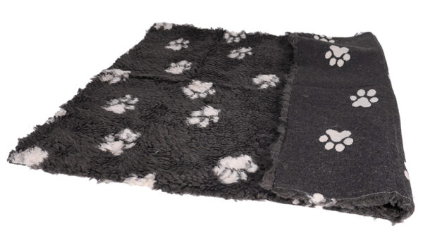 Active Canis Vetbed Liggunderlag för Hundar & Katter 75x60 cm – Storlek Large, Grå med Tassar