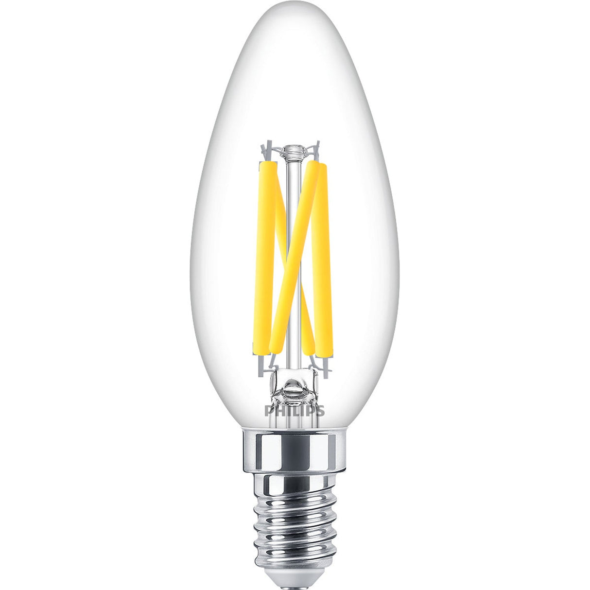 Philips LED E14 Kron 3,4W (40W) Klar Dim WarmGlow 470