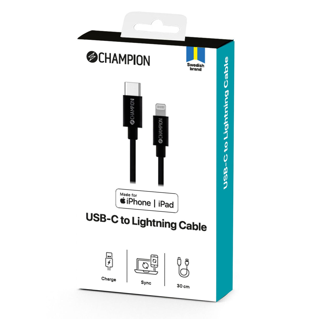 Champion USB-C till Lightning Kabel 30cm