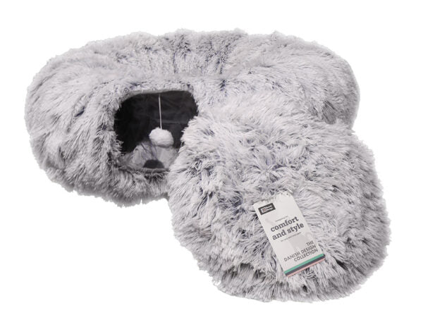 Danish Design Grå Fluffig Katttunnel