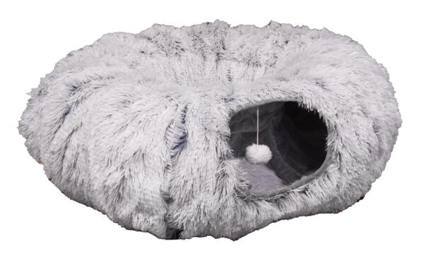 Danish Design Grå Fluffig Katttunnel