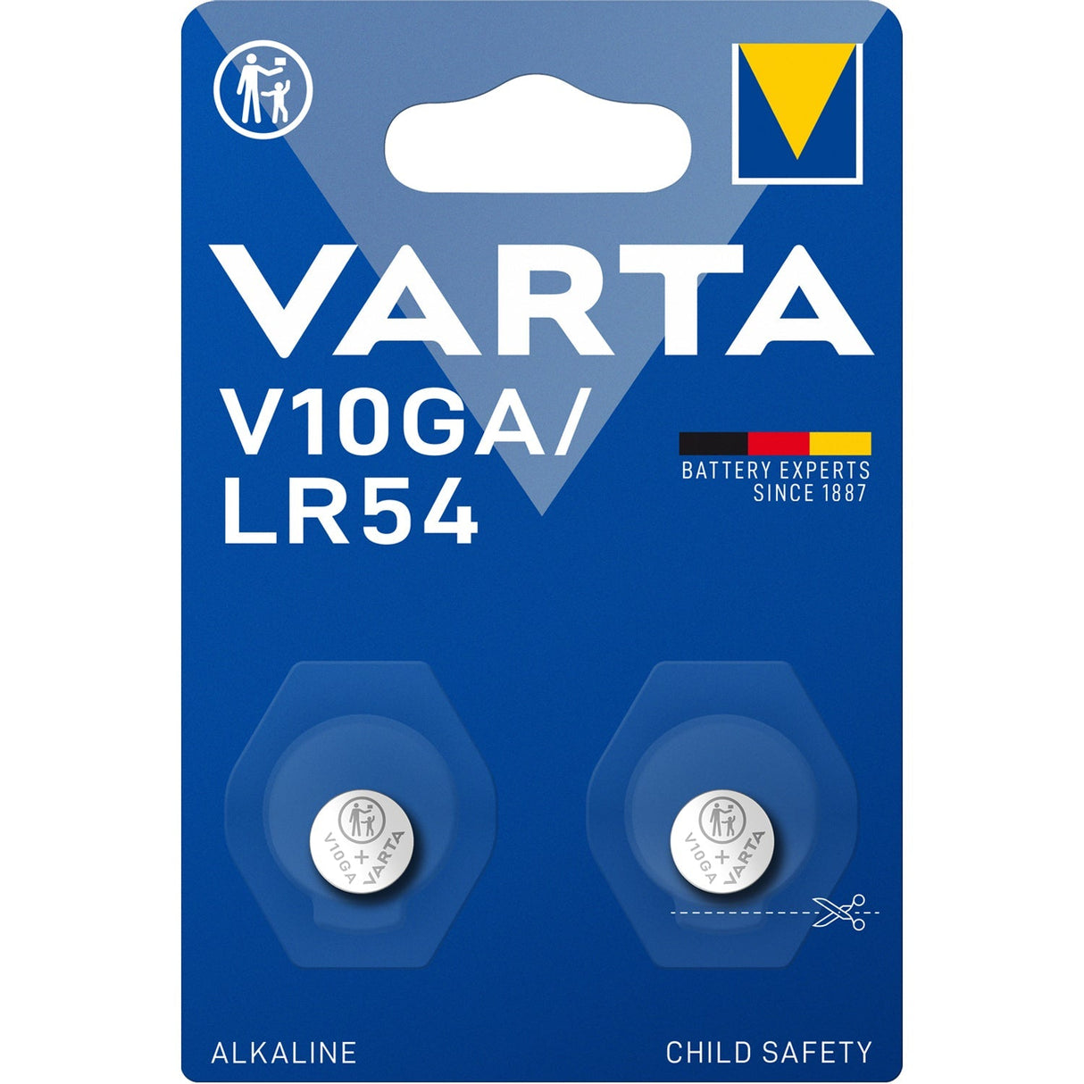Varta V10GA / LR54 1,5V Alkaline Batteri 2-Pack